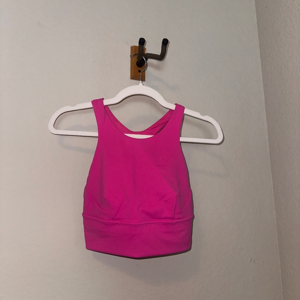 Lululemon Wunder Train Longline Bra Sonic Pink